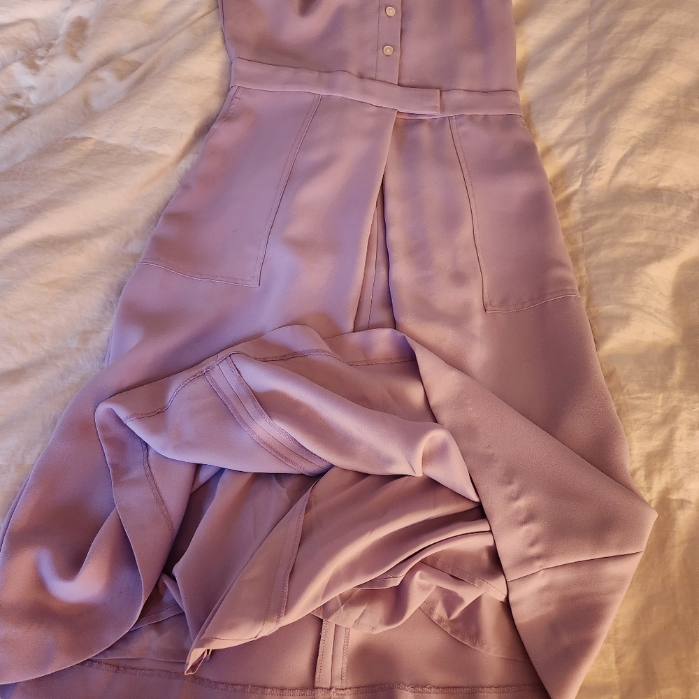 Banana Republic midi sleeveless dress lavender size 2 nwot - Picture 11 of 15